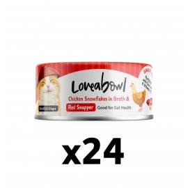 Loveabowl 健腸嫩雞+紅鯛魚貓罐頭 70g（1箱=24罐）